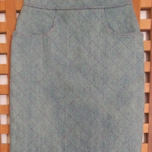 Chanel Denim Skirt Collection Size 40 Euro4 US Waist13inHipPockettoPocket17in